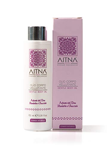 Aitna Esencias Volcánicas de Sicilia - Aceite Corporal Natural, Suave, Hidratante y Emoliente para la Piel con Aroma - Cítricos del Volcán Etna, Semillas de Uva y Almendras (200 ml) Cover