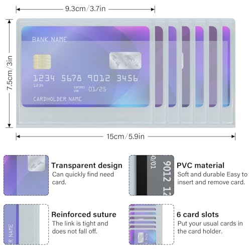 SET OF 2 Wallet Inserts Replacement 6 Page Card Holder for Bifold or Trifolds Wallet2