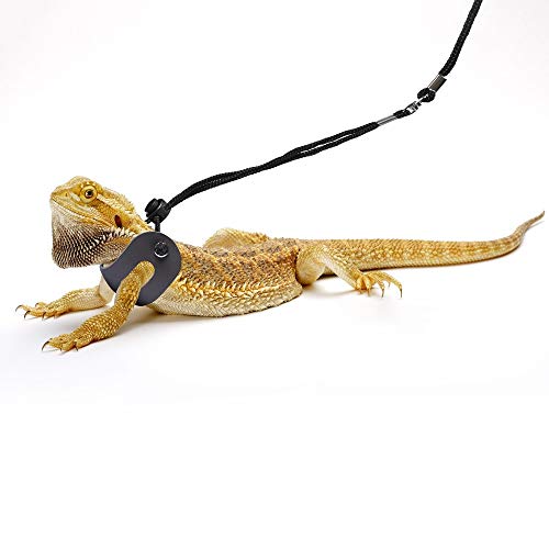 POLKASTORE Bearded Dragon Harness and Leash Adjustable(S,M,L, 3 Pack) - Soft Leather Reptile Lizard Leash for Amphibians… - Image 8