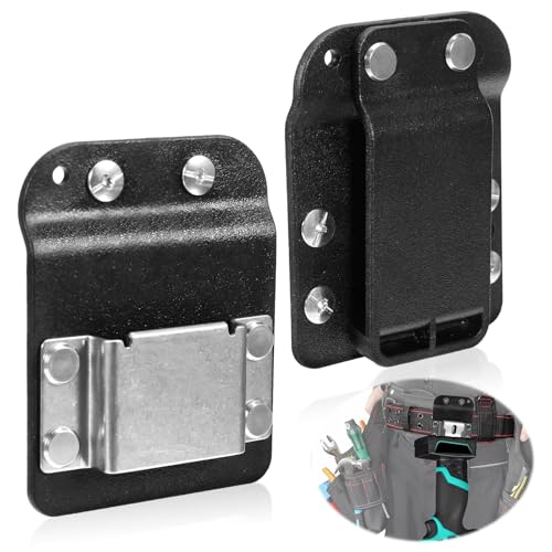 Drill Holder for Tool Belt, Up to 2 Belt, Heavy-Duty Drill Belt Holder Hook Holster for Impact Driver, Nailer and Any Tools with Hangers