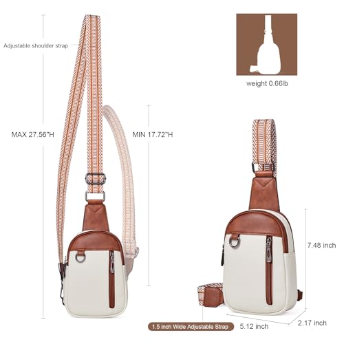 Image of cakang Womens Sling Bag Crossbody Bags for Women Vegan Leather Sling Backpack Daypack Fanny Pack Crossbody Purse Travel