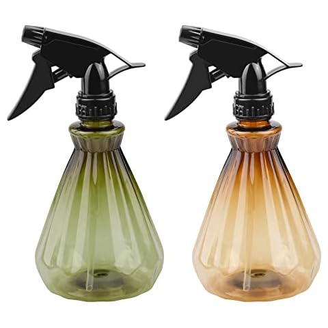 SAMENGTR 2pcs Water Spray Bottle, 500ml Water Spray Bottle for Plants for Gardening Cleaning Air Freshening Essential Oil Grey + Green Cover