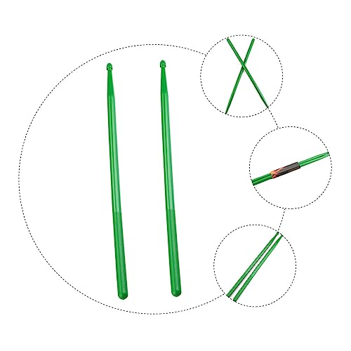 1 par de baquetas con mango de nylon para batería jazz, accesorios ligeros para principiantes y profesionales miniatura 2