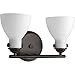 Progress Lighting P2771-20 Restoration Two Light Bath from Fuller Collection Dark Finish, Antique Bronze