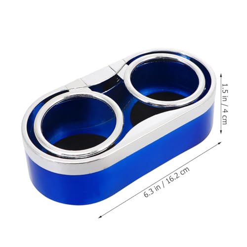 Portavasos doble multifunción para auto color azul miniatura 2