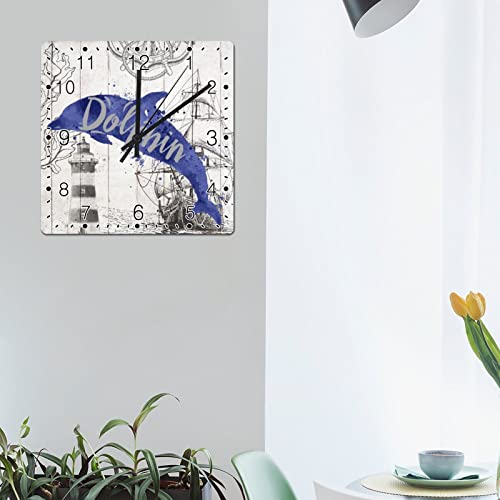 Horloge murale rustique en bois patiné style vintage chic - 5