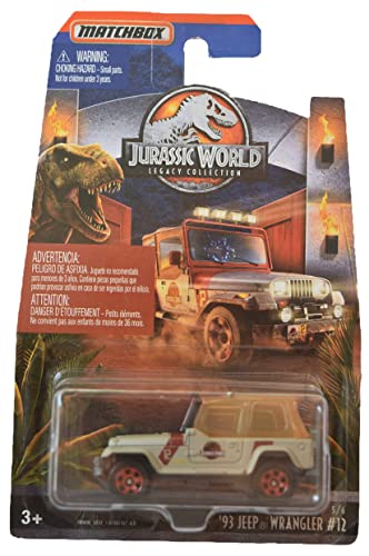 Matchbox Jeep Wrangler voiture miniature de collection sur le thème Jurassic World #12
