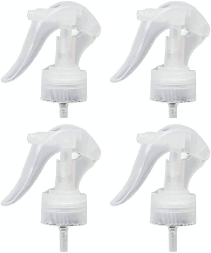 ALTRUIST Plastic 28MM Trigger Water Spray Nozzle Trigger for Bottle Misting Top Spray Gun Sprayer Spray for Bottle (White) Pack of 4