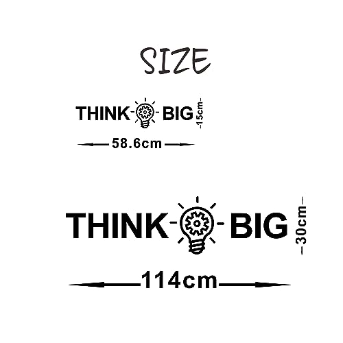 Sticker mural moderne Think Big noir pour motiver les élèves dans une école