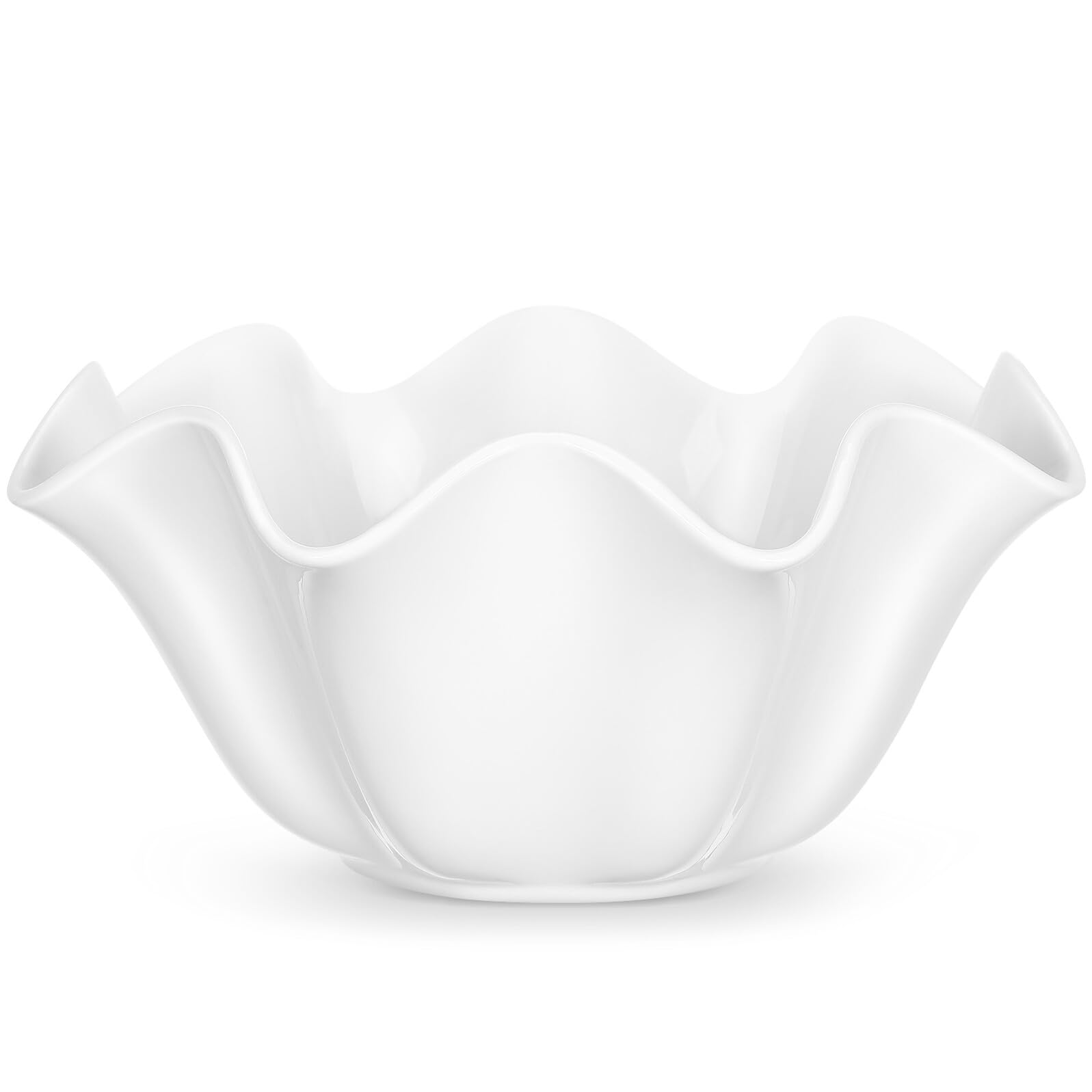 Hemobllo Tazón de Cerámica white para Servir Ensalada Capacidad de 880ml, Resistente y Multiusos Adecuado para Fiestas y Restaurantes