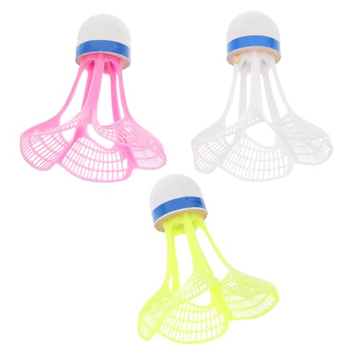 ifundom 3Pcs Windproof Badminton Shuttlecocks Durable Birdies for Outdoor Indoor Sports for Practice Training and Competitions Resilient Impact Resistant