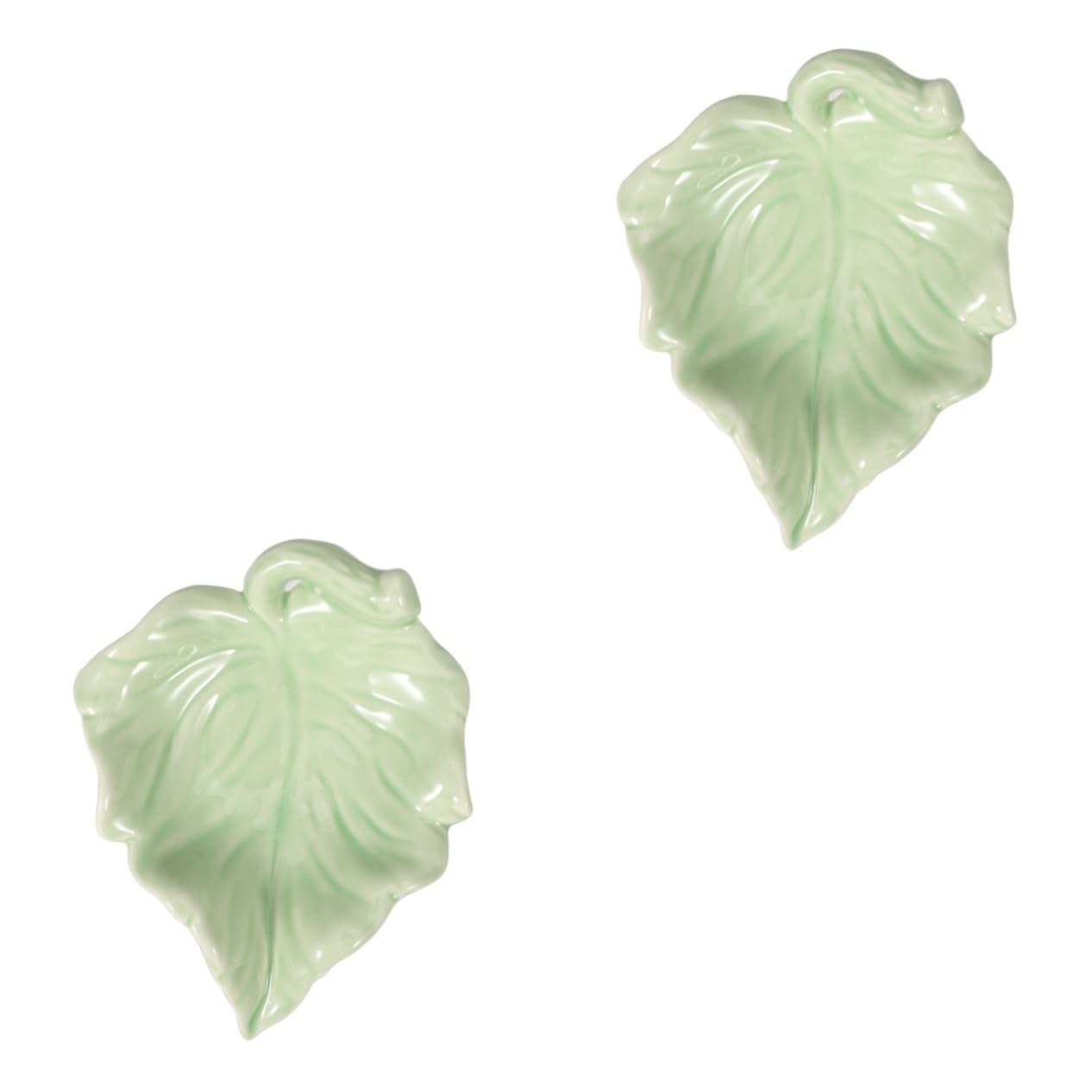 MAGICLULU Lot De 2 Porte- Auto-drainants en Céramique Motif Feuilles Rouille pour