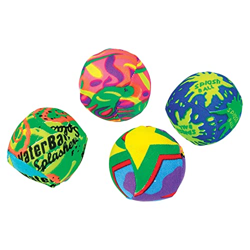 Multicolor Premium Foam Splash Balls - 2' (Pack of 24) - Assorted Design Balls - Perfect for Pool, Beach, and Luau Parties