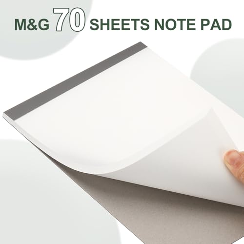 M&G 3x5 Pocket Notizblöcke, 5er Pack A7 Kleine Rechtsblöcke 70 Blatt Mini-Notizblöcke Schreibblock College Kraftumschlag für Arbeit Schreiben Notizen Mathematik Zeichnen