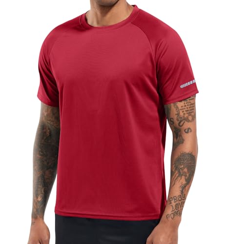 Image of Men's Quick-Dry Sportswear T-Shirts,4 /6 Pack Breathable Moisture Wicking Gym Tops for Training & Workout,Short Sleeve Tees