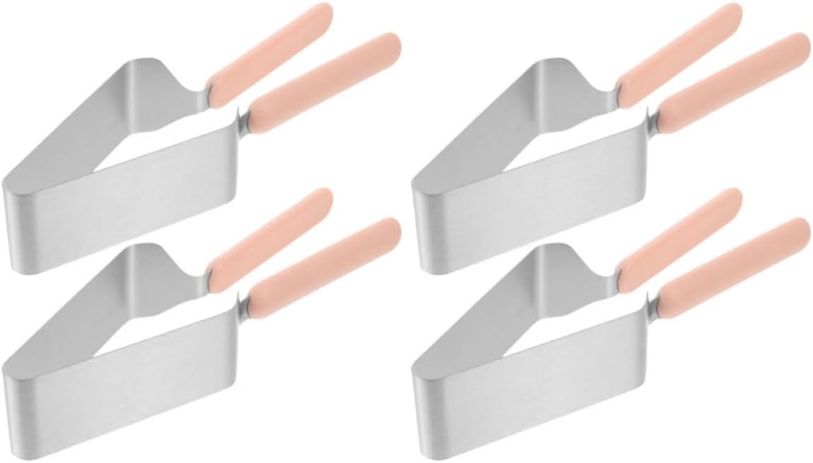 Healifty 4pcs Cake Cutter and Server Set Stainless Steel Lightweight Cake Slicer with User-friendly Design for Parties and Banquets Silver Kitchen Tool