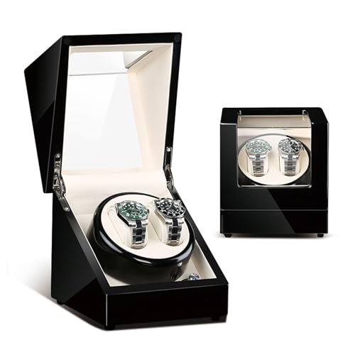 Watch Winder Enrolladores De Relojes Enrolladores De Relojes para Relojes Automáticos Enrolladores De Relojes Automáticos, Caja De Almacenamiento De Relojes Antimagnética, Se Detiene con Luz Al Abrir