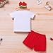 IBTOM CASTLE Baby Boy Mouse 1st Birthday Outfits Toddler Short Sleeve Cotton Tops & Crown & Shorts Sets Cake Smash Baby Boy Clothes Red & 1st 1T