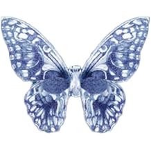 Crystal Candy Butterfly Wafer Papers, Delft Blue