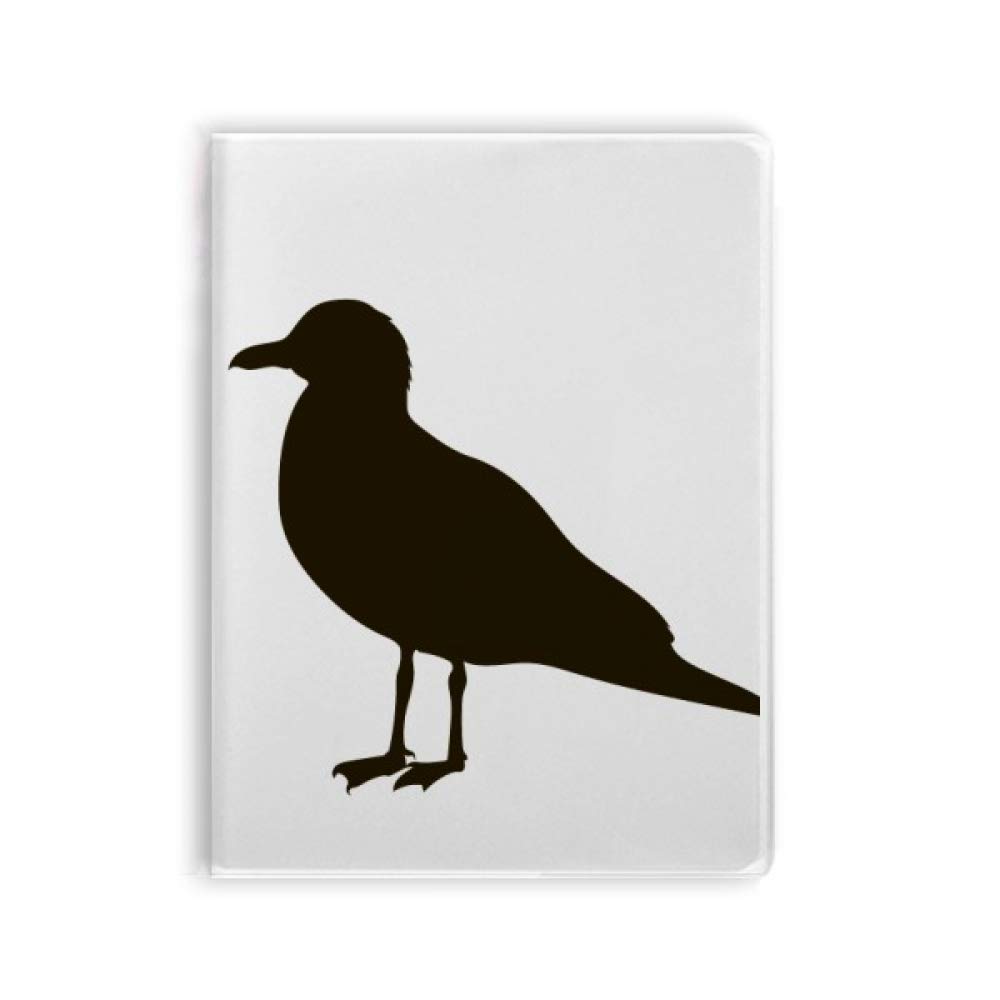 Carnet de notes mouette noire couverture souple fini les pages cornées