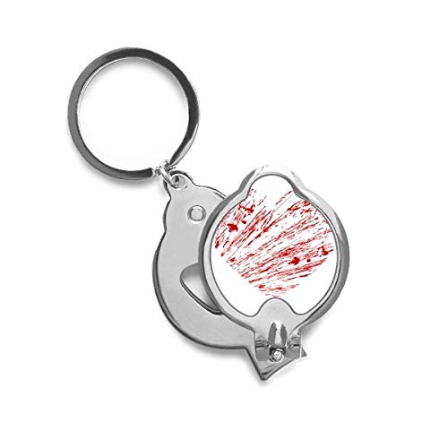 Coupe-ongles jour goutte à goutte avec motif coeur rouge Saint-Valentin pour manucure