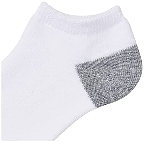 Fruit of the Loom Women's 6 Pack No Show Socks, White/Grey, Shoe Size: 8-123