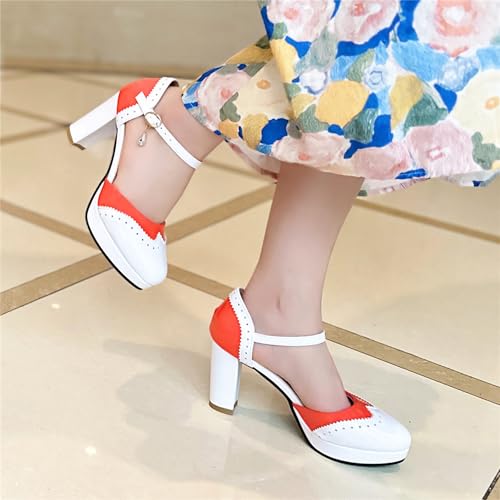 Image of FOREADA Mary Janes for Women Platform Heels Bow Kawaii Shoes Vintage Dress Pumps
