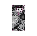 Speck Products CandyShell Inked Case for Samsung Galaxy S6 - Retail Packaging - Vintage Bouquet Grey/Shocking Pink