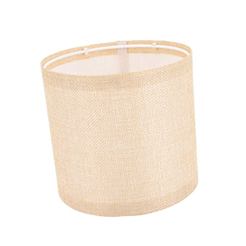 Veemoon Pantalla De Lino Vintage Para Lámpara De Mesa De 15 Cm - Tulipa Elegante Para Mesilla - Pantalla Pequeña Ideal Para Decoración Rústica y Estilo Clásico En El Hogar