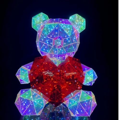 Image of Desidiya Teddy Bear Corded Electric Plastic Night Lamp - Cute Bear Night Lamp, LED Night Light for Bedroom, Kids Decor, Unique Gift Lamp