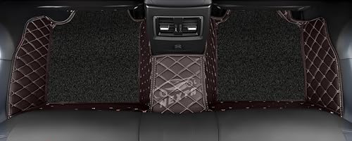 Image of 7D Premium Imported Car Foot Mat for Audi A3 Auto (2016-2026)|Luxurious & Elegant Look | 100% Waterproof and Dust Proof | Custom Fitted Car Floor Mat-Coffee with Black