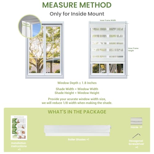 No Drill No Tools Cordless Dual Layer Zebra Blinds for Windows, Blackout Zebra Shade for Indoor Windows,Easy to Install Thermal Insulated Blinds, Light Grey, Custom Size - Image 7