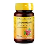 Nature Essential | Arándano Rojo 200 mg | 60 Cápsulas | Ayuda a Reforzar el Sistema Inmune y la Salud del Tracto Urinario | Rico en Vitamina C