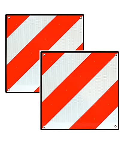 Placa V20 ABS (Pack 2 Uds.) Flexible. Especial Portabicicletas y Carga Saliente. 50 X 50 cm HOMOLOGADA. con Protección Anti Arañazos.