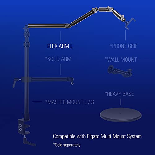 image for Elgato Master Mount L - Premium Desk Clamp with Pole extendable up to 