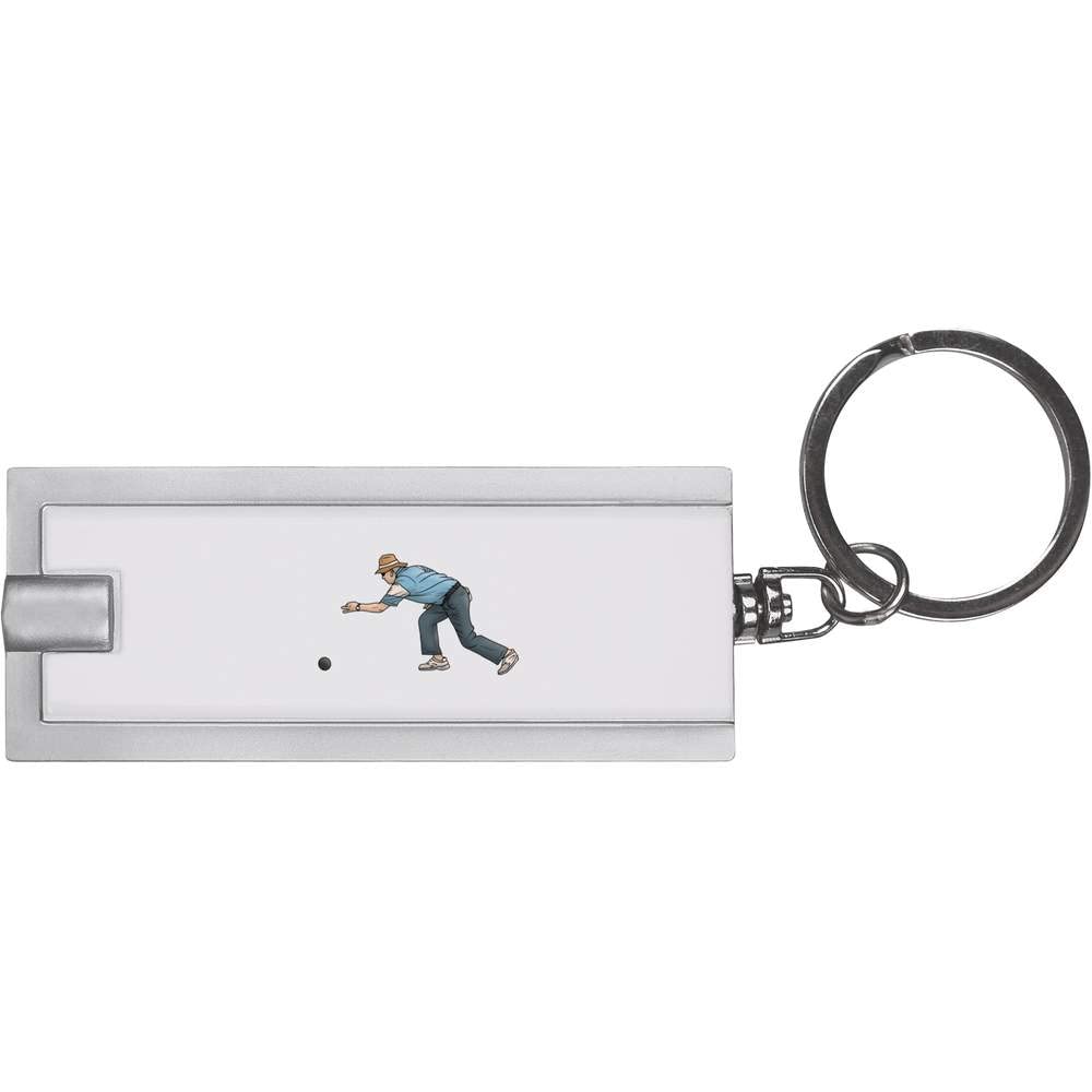 Azeeda 'Man Playing Lawn Bowls' Keyring LED Torch (KT00025740)