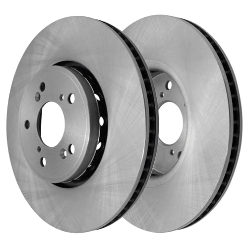 Image of Detroit Axle - Front Brake Kit for Acura 2016 ILX, Disc Brakes Rotors Ceramic Brake Pads Replacement: 12.28 inch inch Rotors