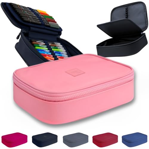 Estojo Escolar Organizador Box Grande Para Lapis Feminino Masculino Material Escolar (Rosa)