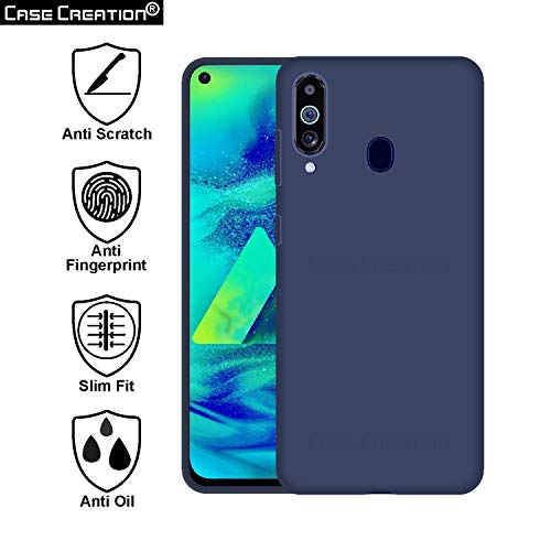 Image of Case Creation Luxurious OG Series for Samsung Galaxy A60 Case Cover,Anti-Dirty Slim Case Frosted Matte Cute Candy TPU Raised Bezel (Splash of Color) Back Cover for Samsung A60 -Navy Blue