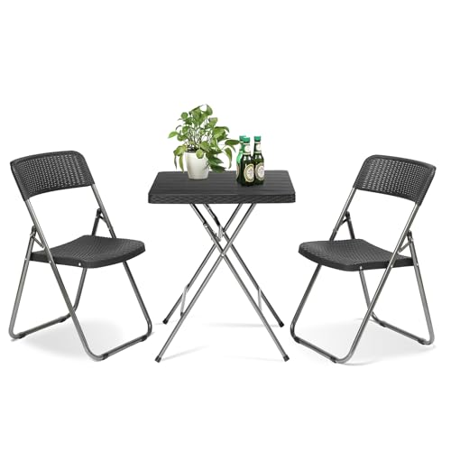 Sekey Balkonset 3 Teilig Klappbar, Balkonmöbel Set Kleiner...