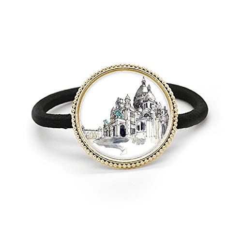 Embrasse cheveux métal argenté souvenir de Paris, cadeau idéal Sacré-Cœur
