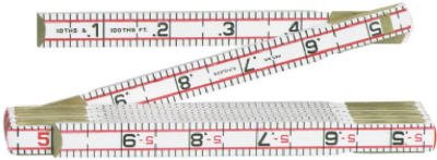 Lufkin Red End 1066DN Engineers Scale Folding Rule Pack of 6