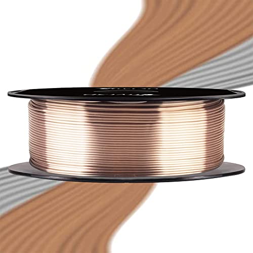 Image of TTYT3D Silk PLA Shine Chocolate Gold 3D Printer Filament, 1kg 2.2lbs Spool 1.75mm 3D Printing Material Widely Support for 3D Printer, Silk Coffee Gold PLA Pack