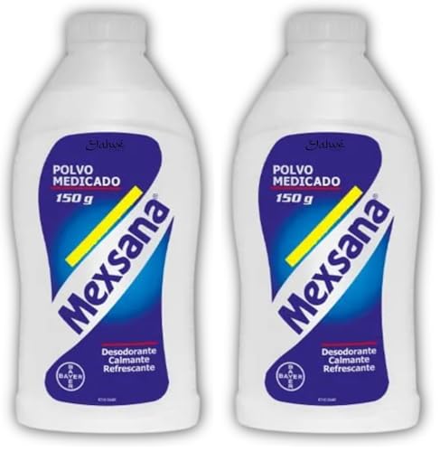 Image of Polvo Mexsana para pies por 150gr, 5.29 oz Ayuda a Refrescar y Absorber Sudor -Mexsana Foot Powder - Traditional Relief for Feet, Sweat Absorption (Pack of 2)
