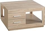 mesa centro cuadrada cristal Ejecución: (color: Roble) (Material: Madera) (estilo: neutral)
