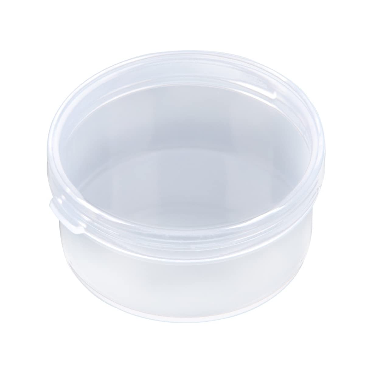 YSJJZRL 10 Pcs Cylinder Clear Plastic Stackable Bead Containers with Lids for Storage of Beads, Jewelry,Small Items (65 * 32mm)