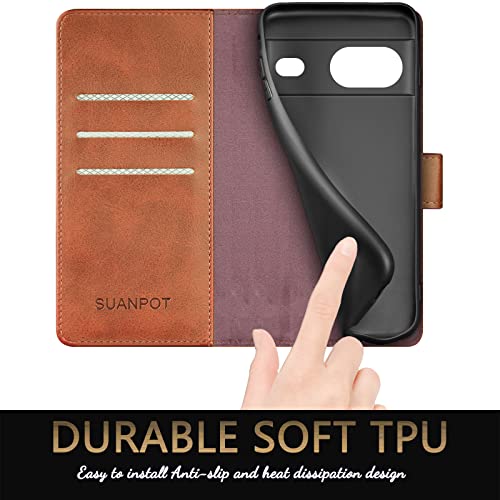 Housse de protection à rabat en cuir synthétique pour Pixel 7