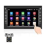 OiLiehu Android Bluetooth Car Radio con Navi para VW 7 '' Pantalla Táctil Car Radio Soporte WiFi/GPS/USB/Dab/OBD/Control del Volante/Dual Mirror Link+Cámara De Visión Trasera,para Polo Passat Golf