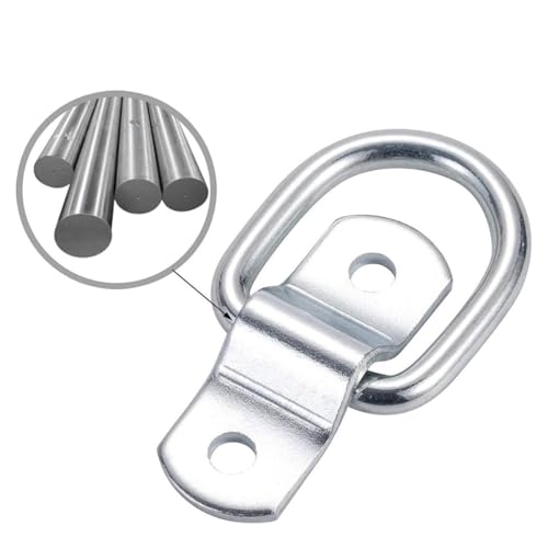 HOUSON 6 Stück D Aufbauring Zurröse, D Aufbauring D Ring Haken Aufbauzurrösen für Ladungssicherung in Anhänger, PKW, Trucks, Kajak, Elektrowerkzeuge