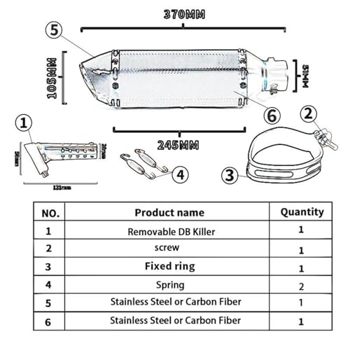 Tuyau liaison avant moto anti-fuite et silencieux slip-on pour réparer CBR400R et CB400X